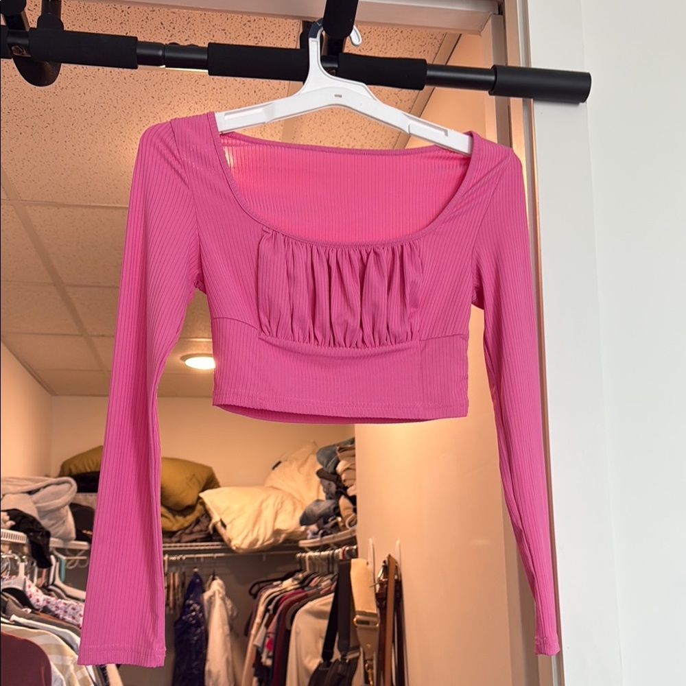 Pink Long Sleeve Top,